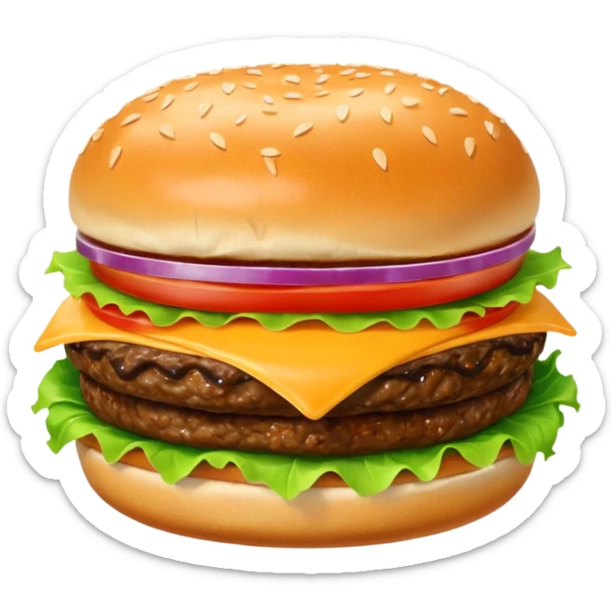 Cheeseburger sticker