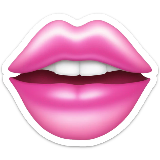 Pink lips sticker