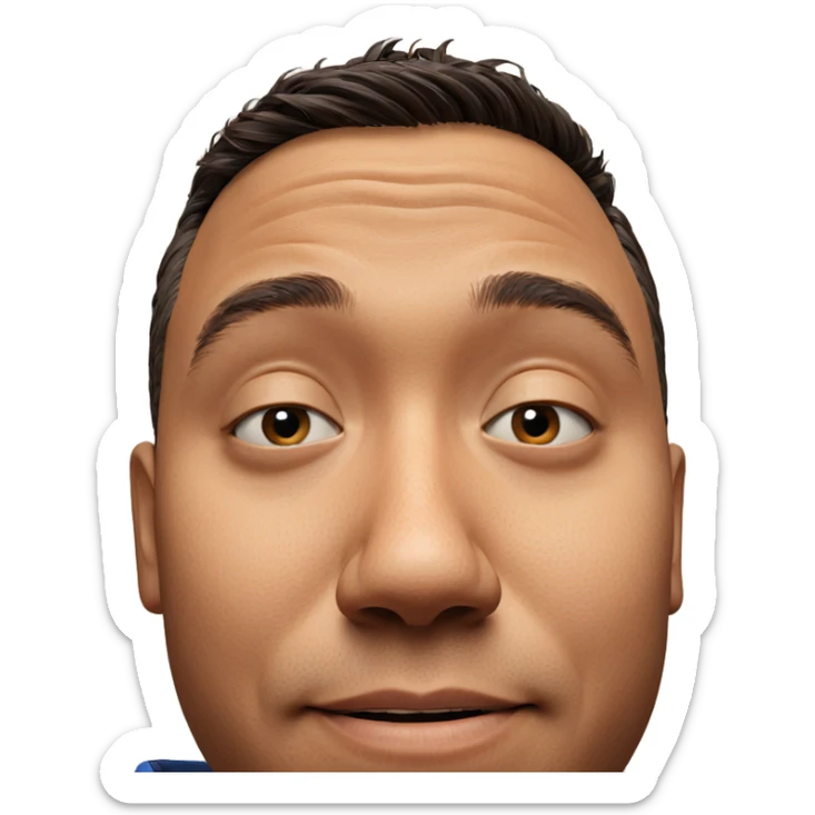 portrait of a young male sticker