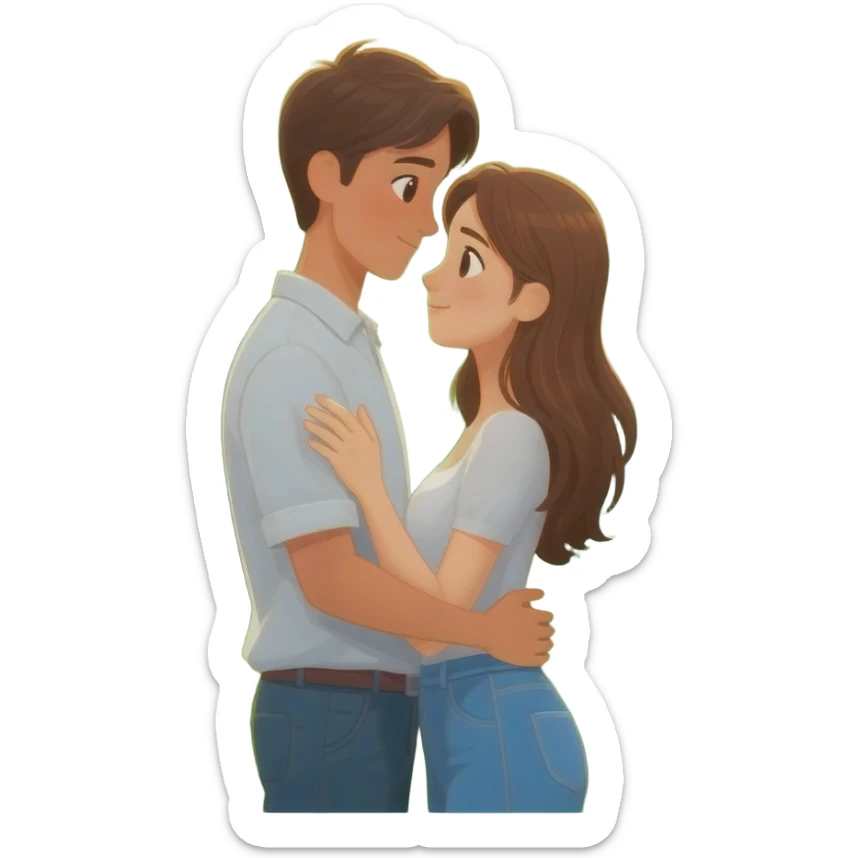 A cute super secret love story that society will never accept with green asthetic sticker