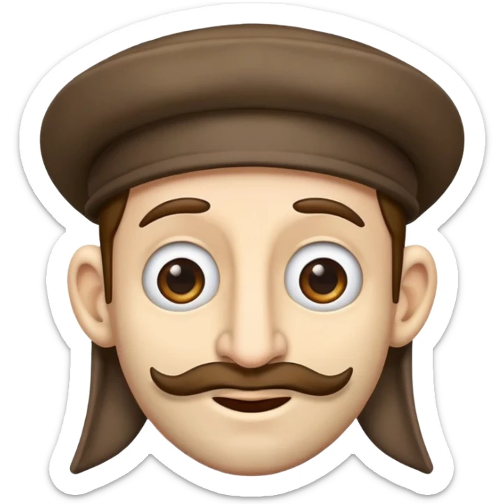 generate picture of jew emoji with big nose, jewish hat and sidelocks  sticker