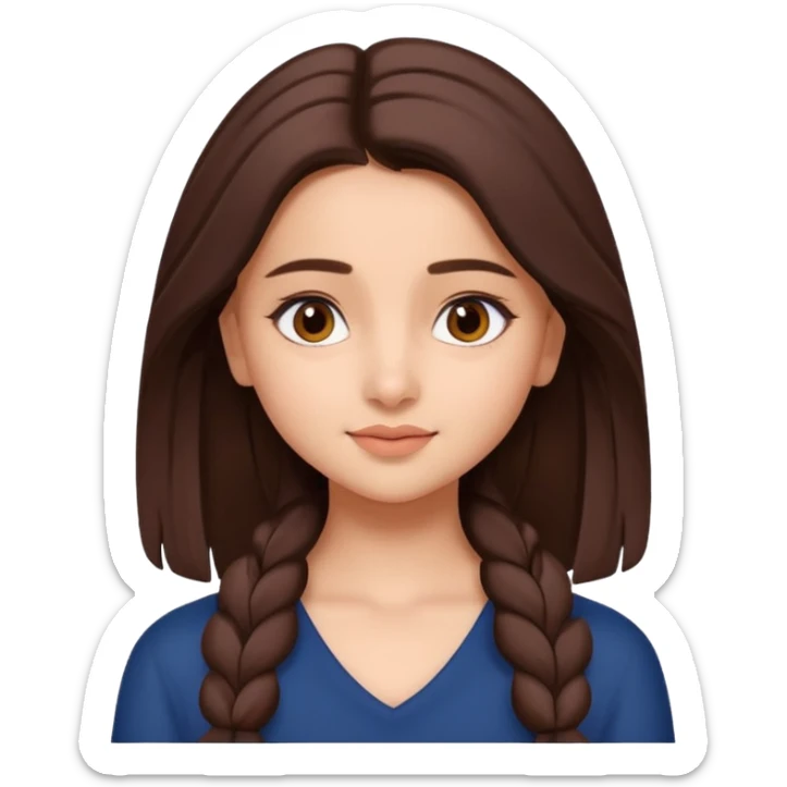 A pretty bratz genmoji of a girl looking like Alia Bhatt (bollywood actress) sticker