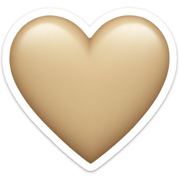 Beige heart  sticker