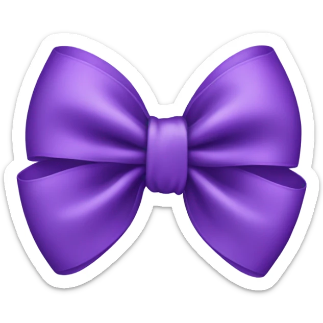 purple bow sticker
