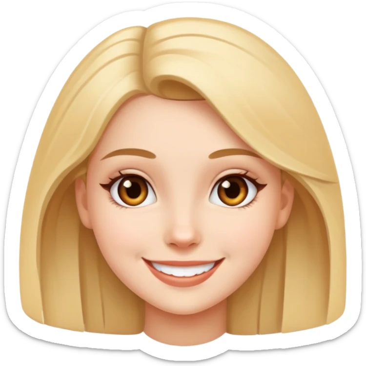 Beautiful girl with smiling eyes sticker