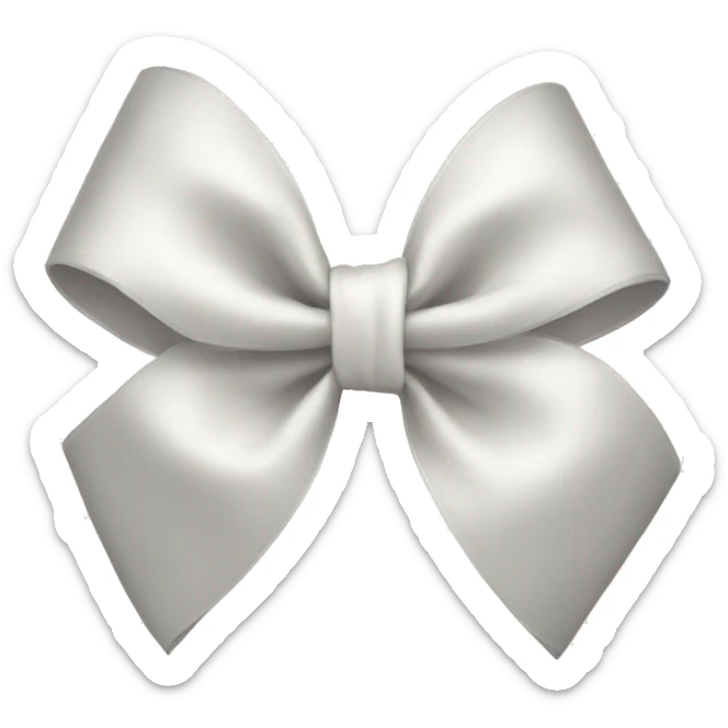 white bow sticker