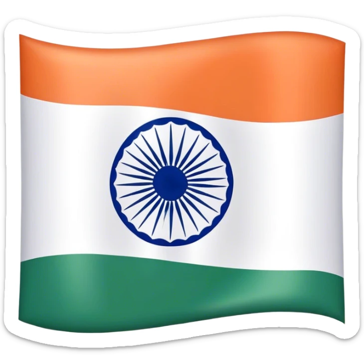 make a square emoji of the Indian flag - make it exactly like the indian flag  sticker