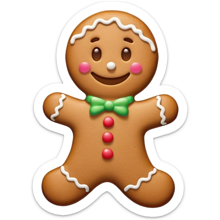 gingerbread man sticker