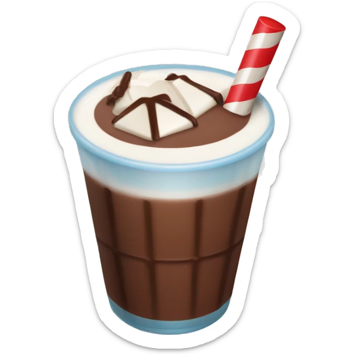 Bounty chocolate bar milkshake emoji (bounty is a type of coconut chocolate bar) sticker