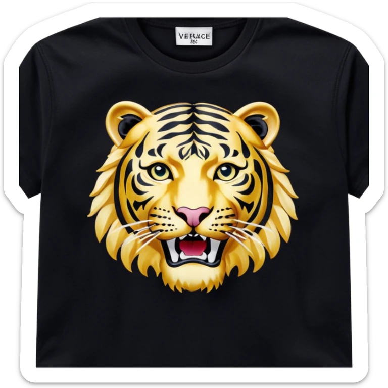 Black tiger print utra realistic detailedVersace Jeans Couture
logo-print T-shirt sticker