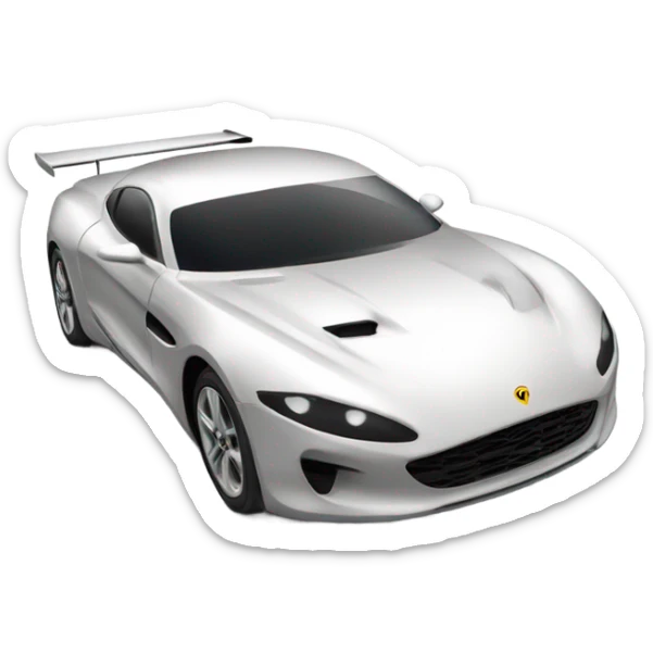 An elegant sports car crossing the finish line sticker