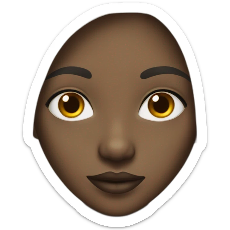 semi dark skin girl with septum in nose and hidden  dark hair coloring sticker