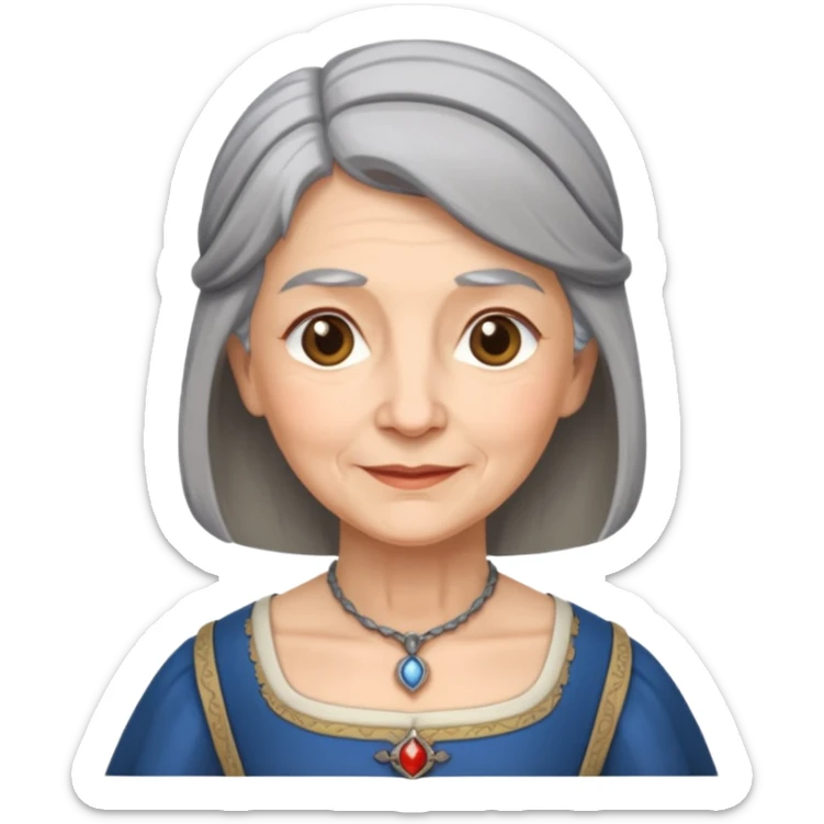 The kind and amiable grandmother in medieval fairy tales sticker