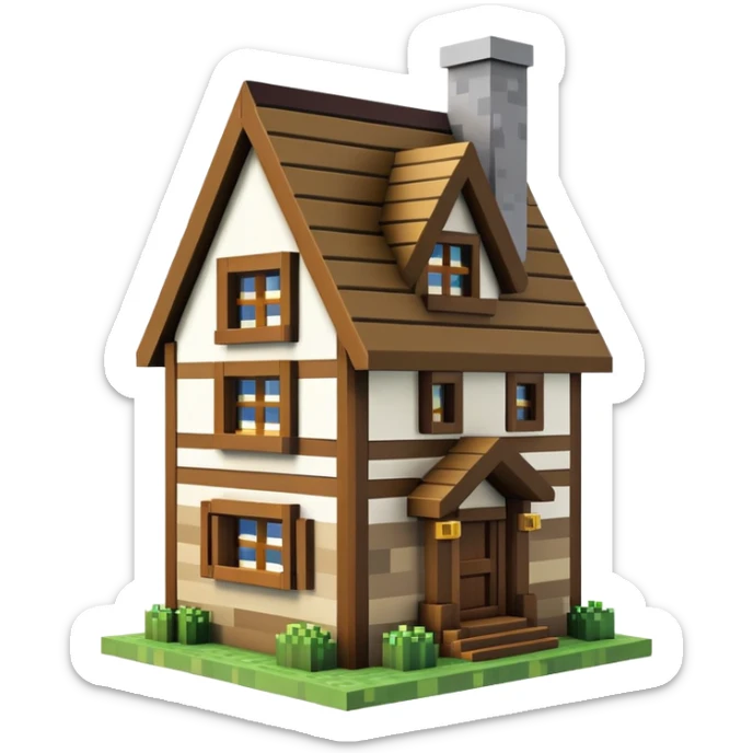 Minecraft house sticker