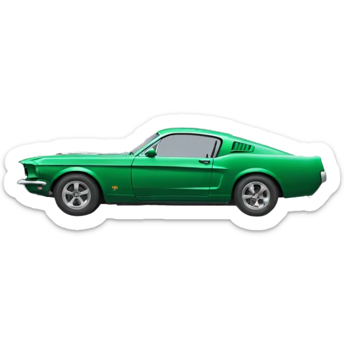 GREEN MUSTANG sticker