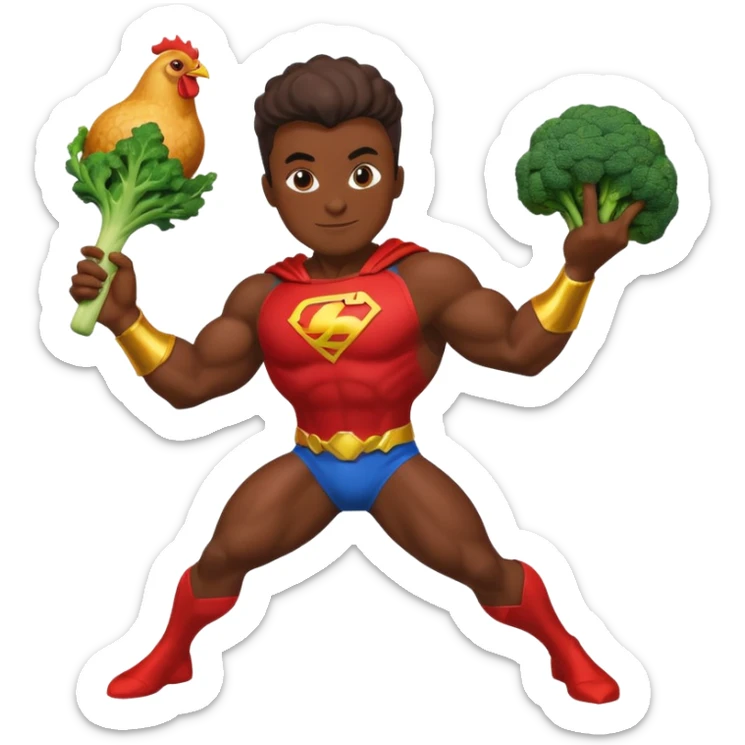mister energy is a chain store selling healthy food, such as chicken, pork, or fish with vegetables.
create a mascot/superhero logo for this. sticker
