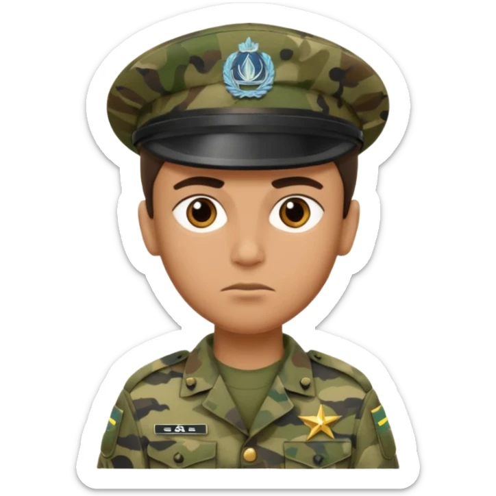 Soldaten in Tarnfarbe der salotiert und den SAS Buchstaben auf der Mütze und Uniform sticker