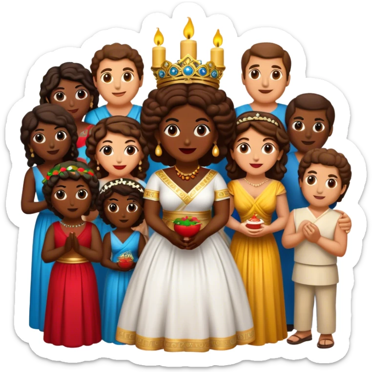 Cinematic Realistic My Big Fat Greek Wedding Pop Culture Emoji, depicting a vibrant celebration of Greek culture rendered with lively textures and festive lighting. sticker