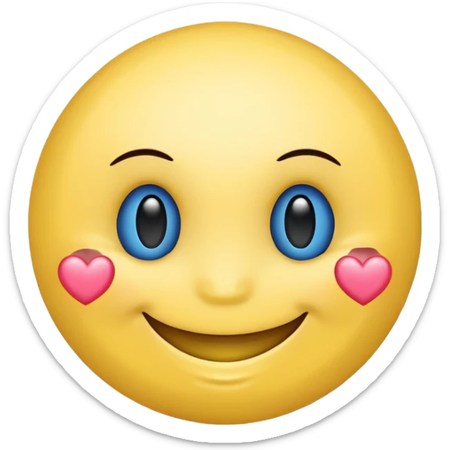 Smiley face with blue heart eyes and the word 'approved' written below it in blue text sticker