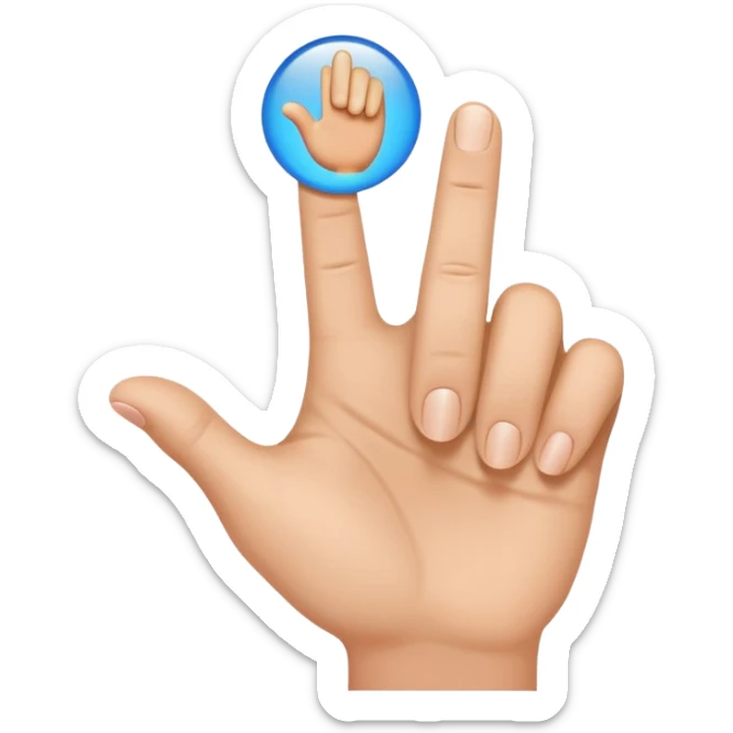 create me an emoji that is a finger pointing to watch the front of the screen so pointing at me sticker