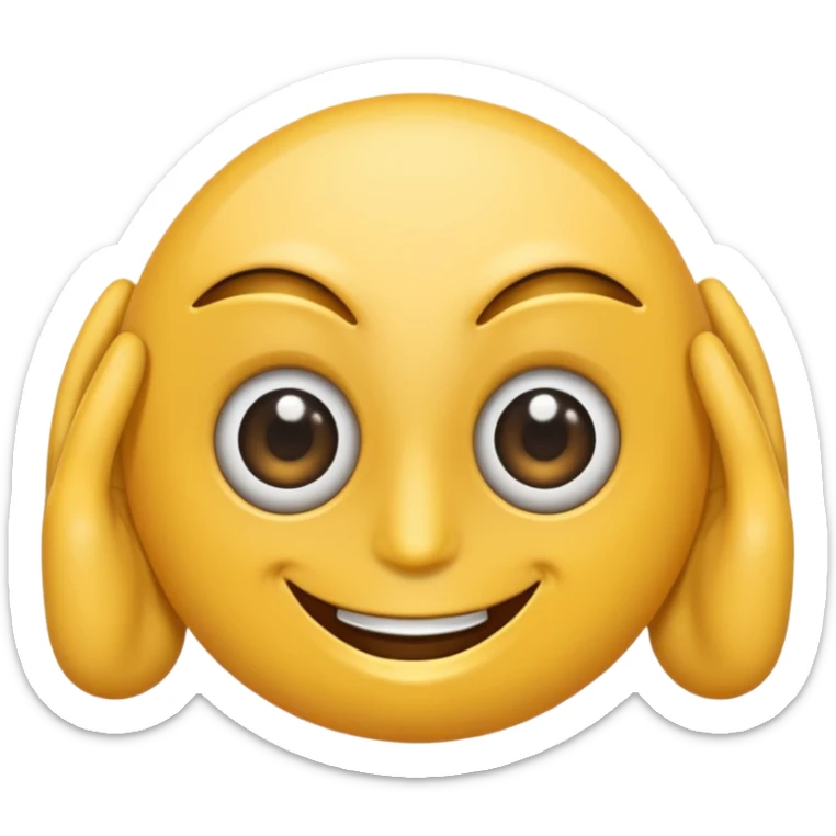 Un fondo negro con una gran sonrisa y dos ojos (guiñiendo un ojo) sticker