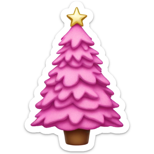 Pink Christmas sticker