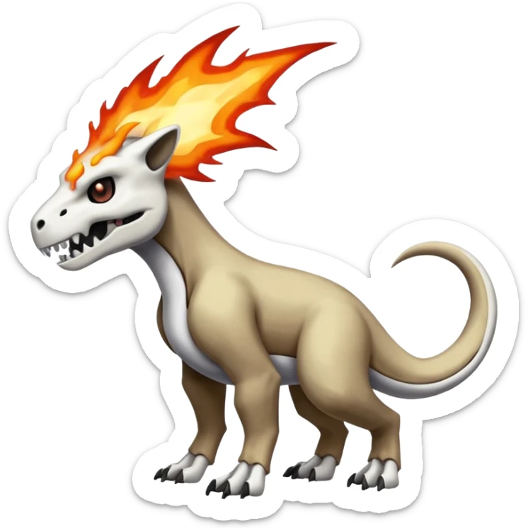 Duskull-Cubone-Houndour-Marowak-Pokémon-Fakémon-fusion, full body sticker