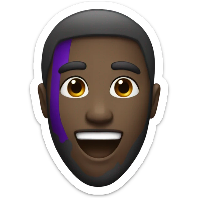 a black and purple heart sticker