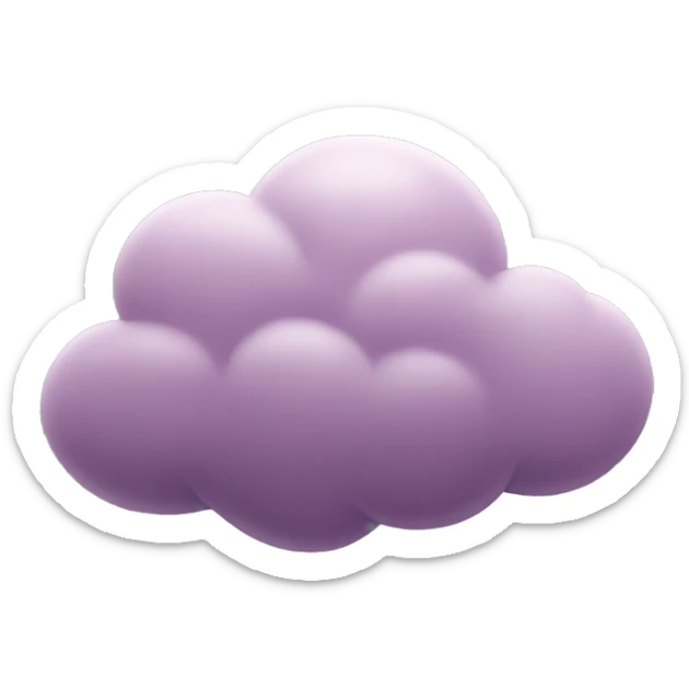 Mauve cloud sticker