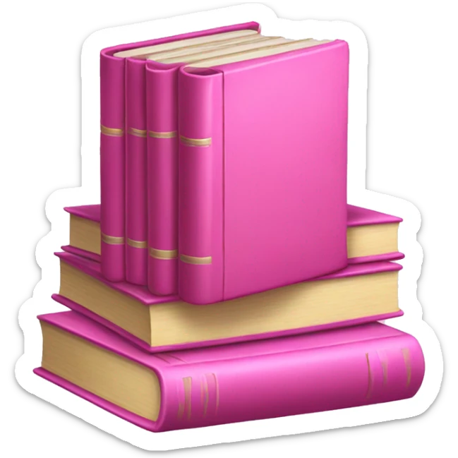 Pink books sticker