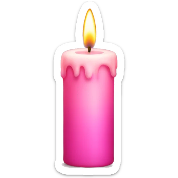 Pink candle  sticker
