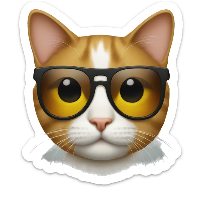 Cat with sunglasses sticker