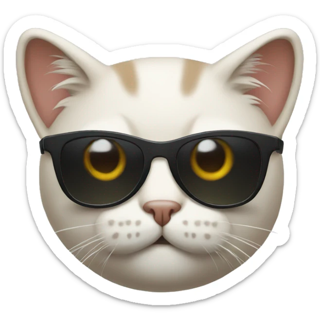 Cat with sunglasses sticker