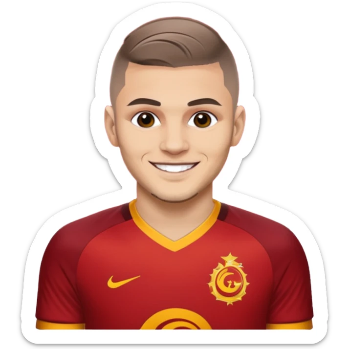 Mauro icardi Galatasaray formasıyla gol sevinci yapıyor sticker