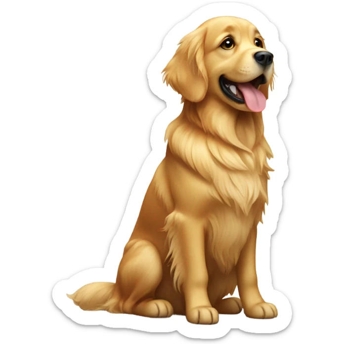 Golden retriever dog sticker