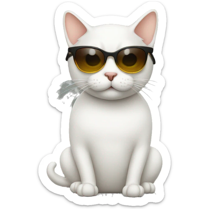 Cat with sunglasses sticker
