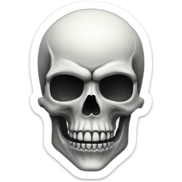 cool badass skull sticker