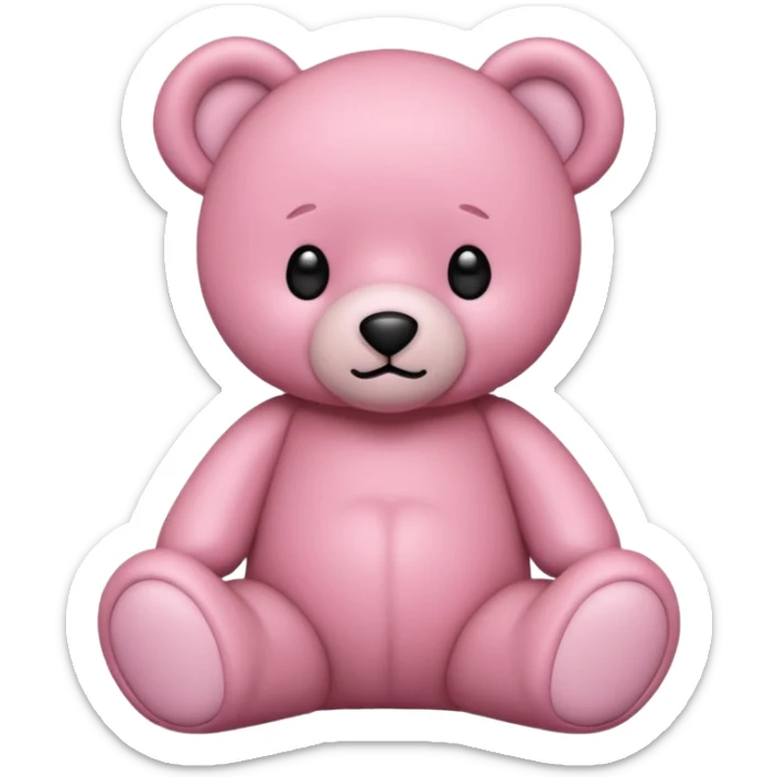 Pink bear sticker