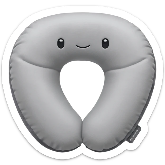 A plush travel pillow with gentle cushioning that wraps comfortably around the neck. sticker
