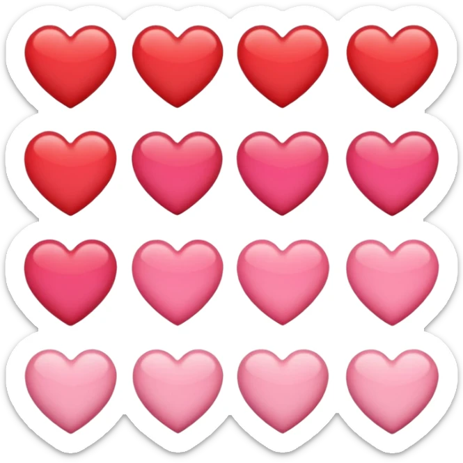 heart, various styles of heart emoji sticker