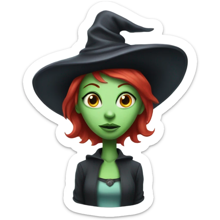 [politically incorrect, (
	{ female, alien, witch, color: light green, hair:red, eyes:cat} ]

	 sticker
