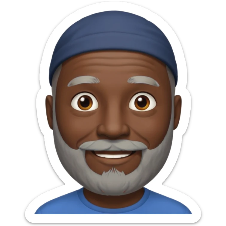 my dad buts he is black and not old with a grey beard and no hair i said gray hair but he is not old sticker