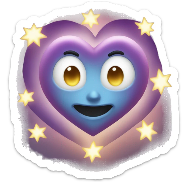 Celestial heart  sticker