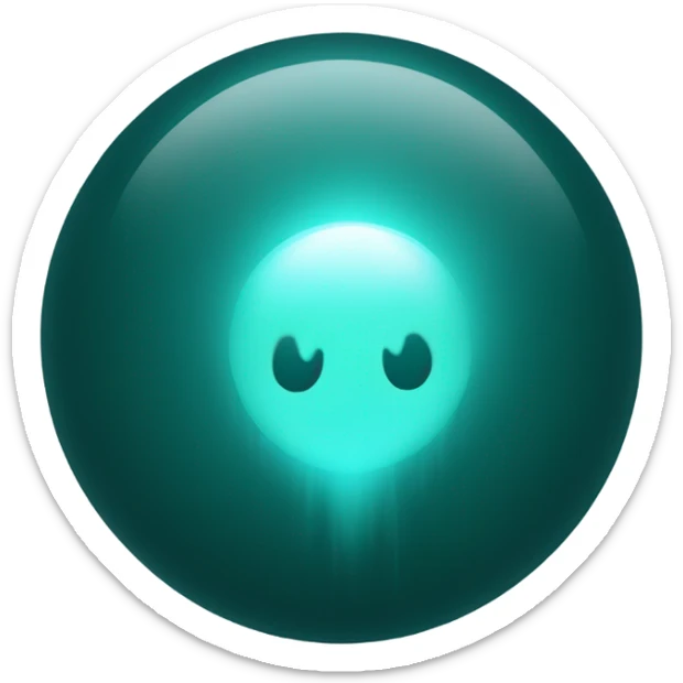 Dark teal soul orb sticker