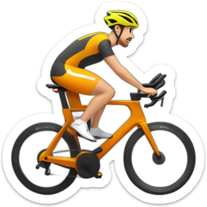 Man peddling Peloton stationary bike with screen. No helmet sticker