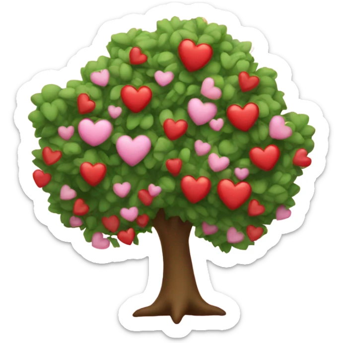 Valentine tree sticker