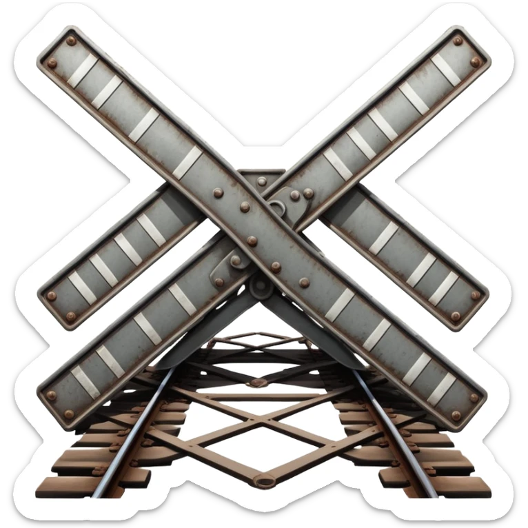 Railway crossing  sticker