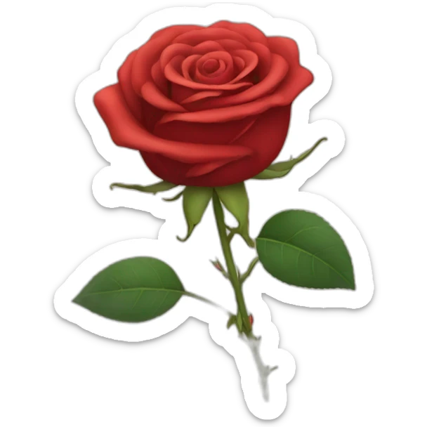 Red rose sticker