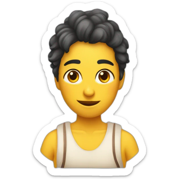 una persona señalando a otra persona que tiene al lado una gallina sticker