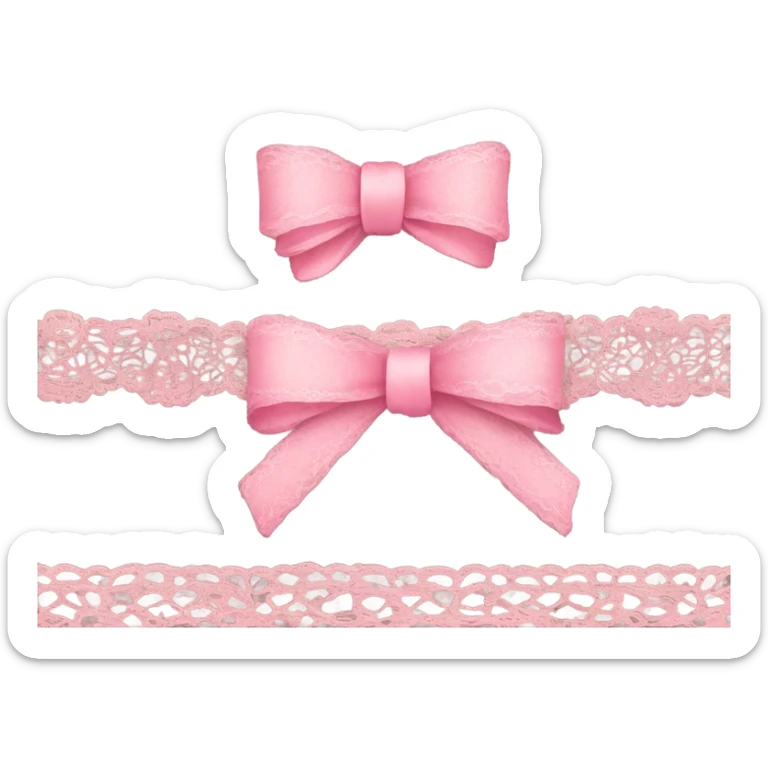 a cute pink lace ribbon sticker